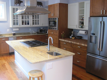 New cabinets in kitchen
